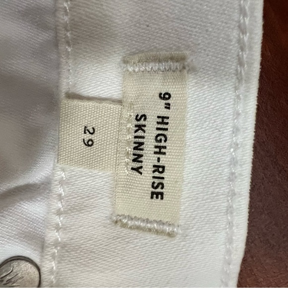 NWOT White Madewell Jeans, 9" High-Rise Skinny, Size 29 - Picture 3 of 8